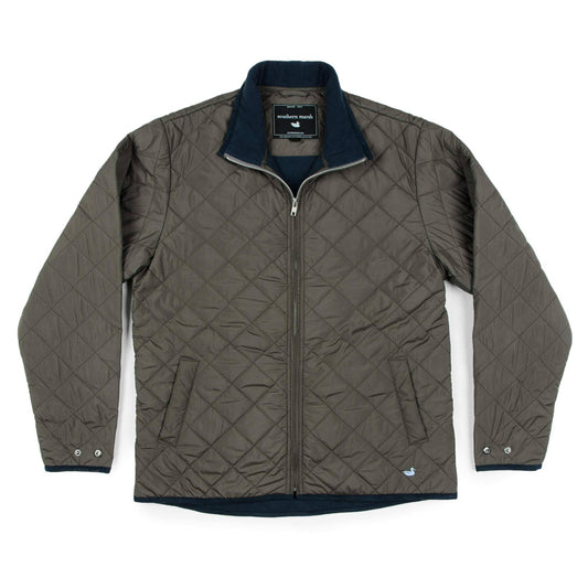 Southern Marsh Marshall Quilted Jacket In Sandstone Xs / Khaki