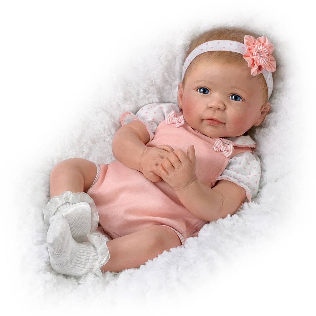 The Ashton - Drake Galleries Ava Truetouch Silicone With Hand-Rooted Hair - Award-Winning Lifelike, Realistic Newborn Baby Doll