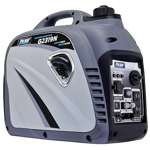 Pulsar G2319n 2,300w Portable Gas-Powered Inverter Generator With Usb Outlet & Parallel Capability, Carb Compliant, Gray