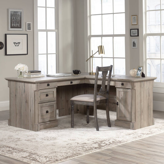 Sauder Palladia L-Shaped Desk Split Oak