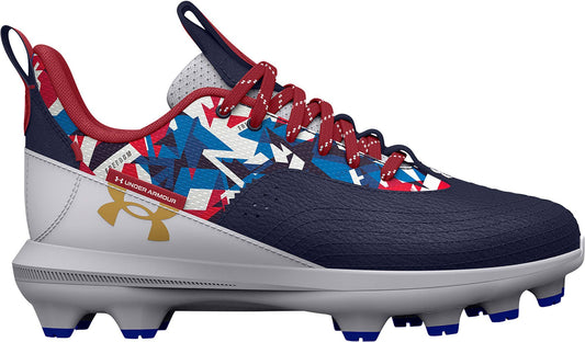 Under Armour Boys Harper 7 Low Jr. Tpu Le Baseball Cleats - Blue, 1.5