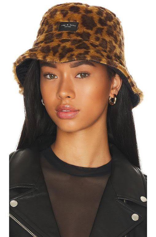 Rag & Bone Addison Reversible Faux Fur Bucket Hat In Natural Women s