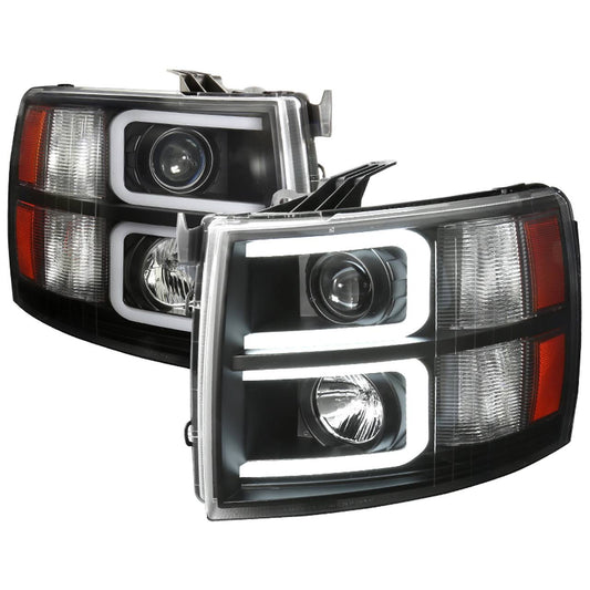 Spec-D 07-13 Chevy Silverado Projector Headlights Black