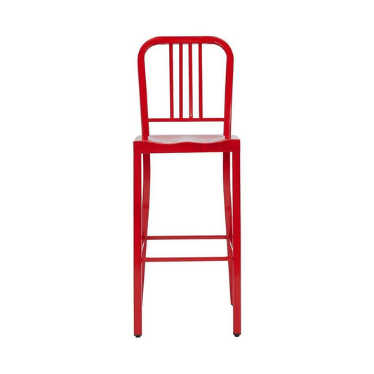 Stylewell Kipling Ruby Red Metal Bar Stool With Back