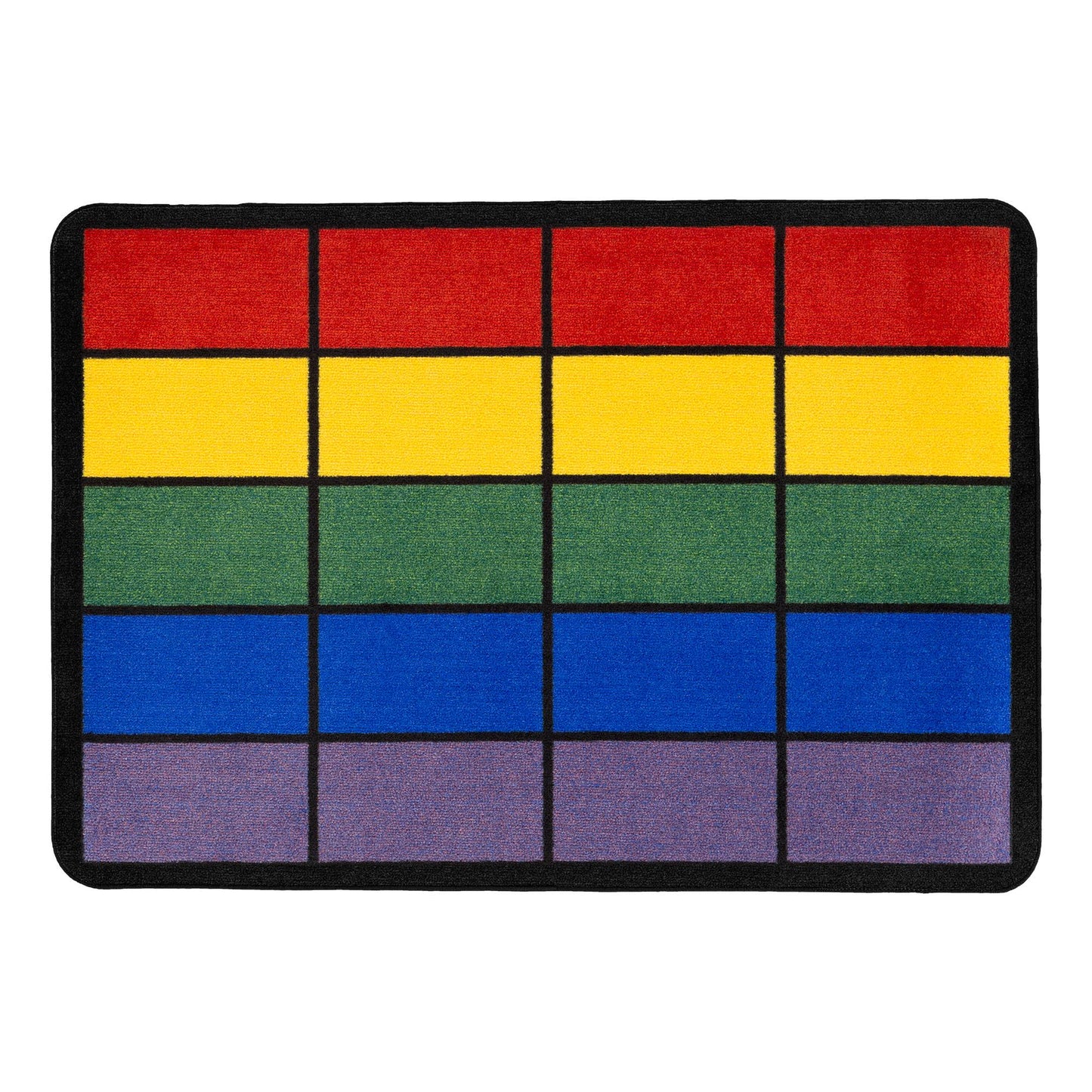 Sprogs Colorful Squares Seating Rug (7 6 Inch W X 12 L)