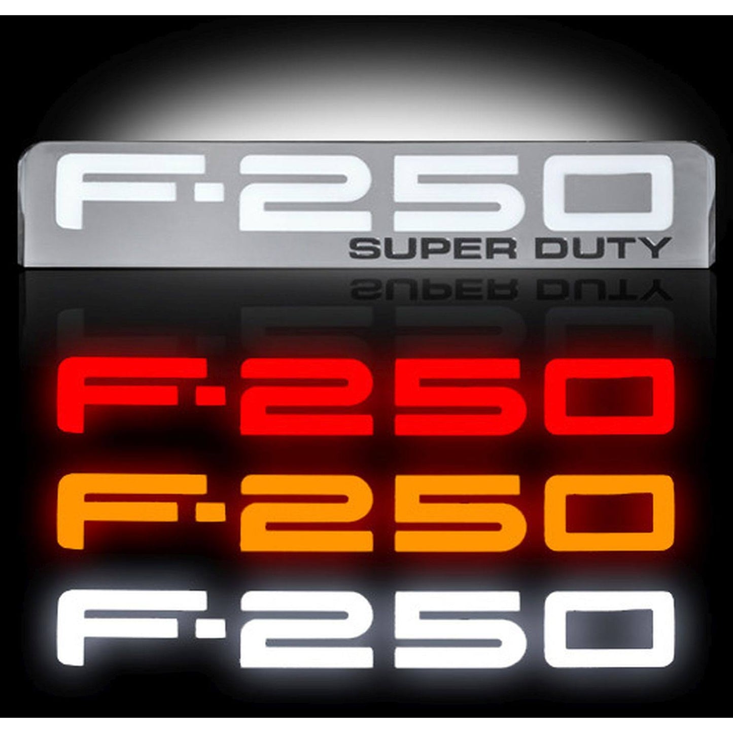 Recon 264185ch 08-10 Ford F250 Chrome Emblems Illuminated Side