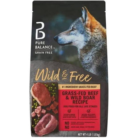 Pure Balance Wild & Free Beef & Wild Boar Recipe Dry Dog Food, Grain-Free, 24 Lbs