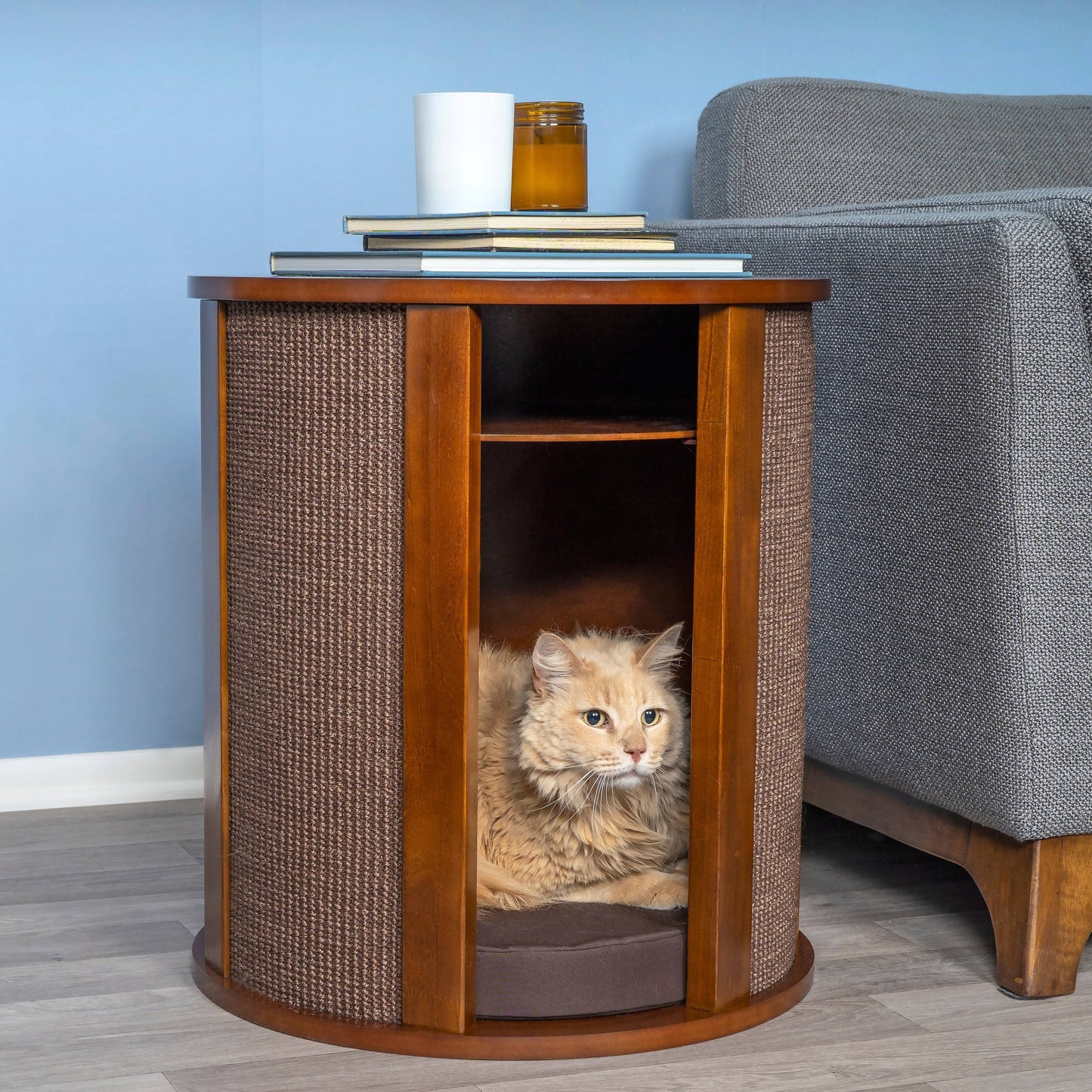 The Refined Feline, Purrrrfect End Table, Smoke