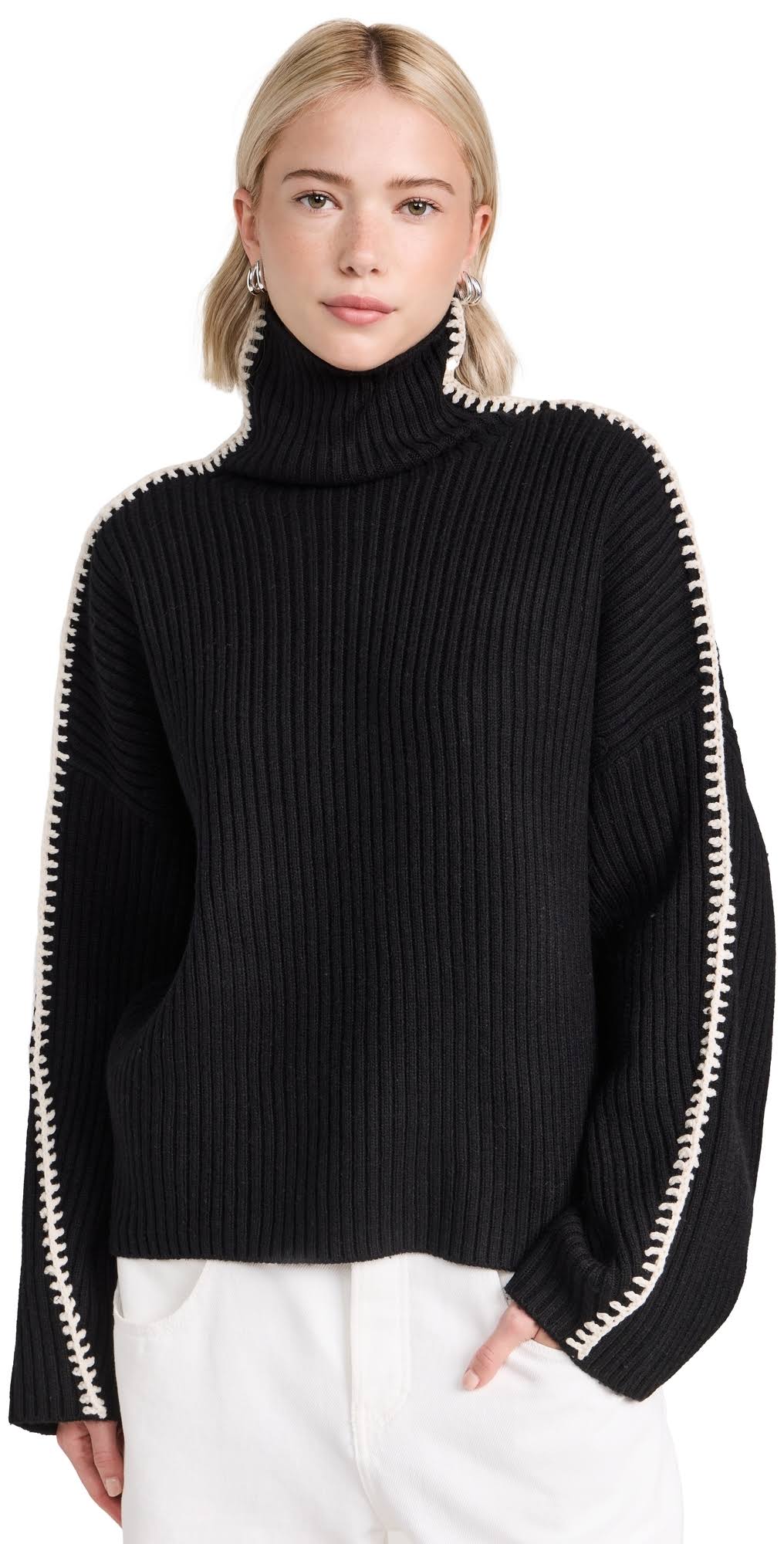 Rag & Bone Black Ingrid Turtleneck