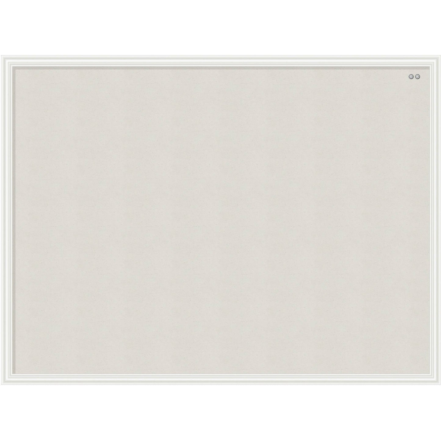 U Brands Linen Bulletin Board, 40 X 30, White Wood Frame