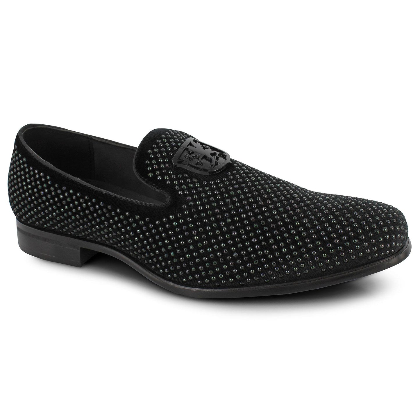 Stacy Adams Men s Swagger Studded Slip-On - Black & Gold