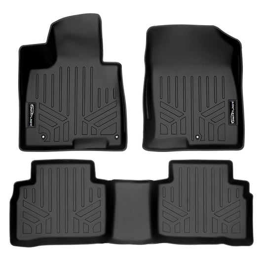 Smartliner All Weather Custom Fit Black 2 Row Floor Mat Liner Set Compatible With 2022-2023 Hyundai Tucson