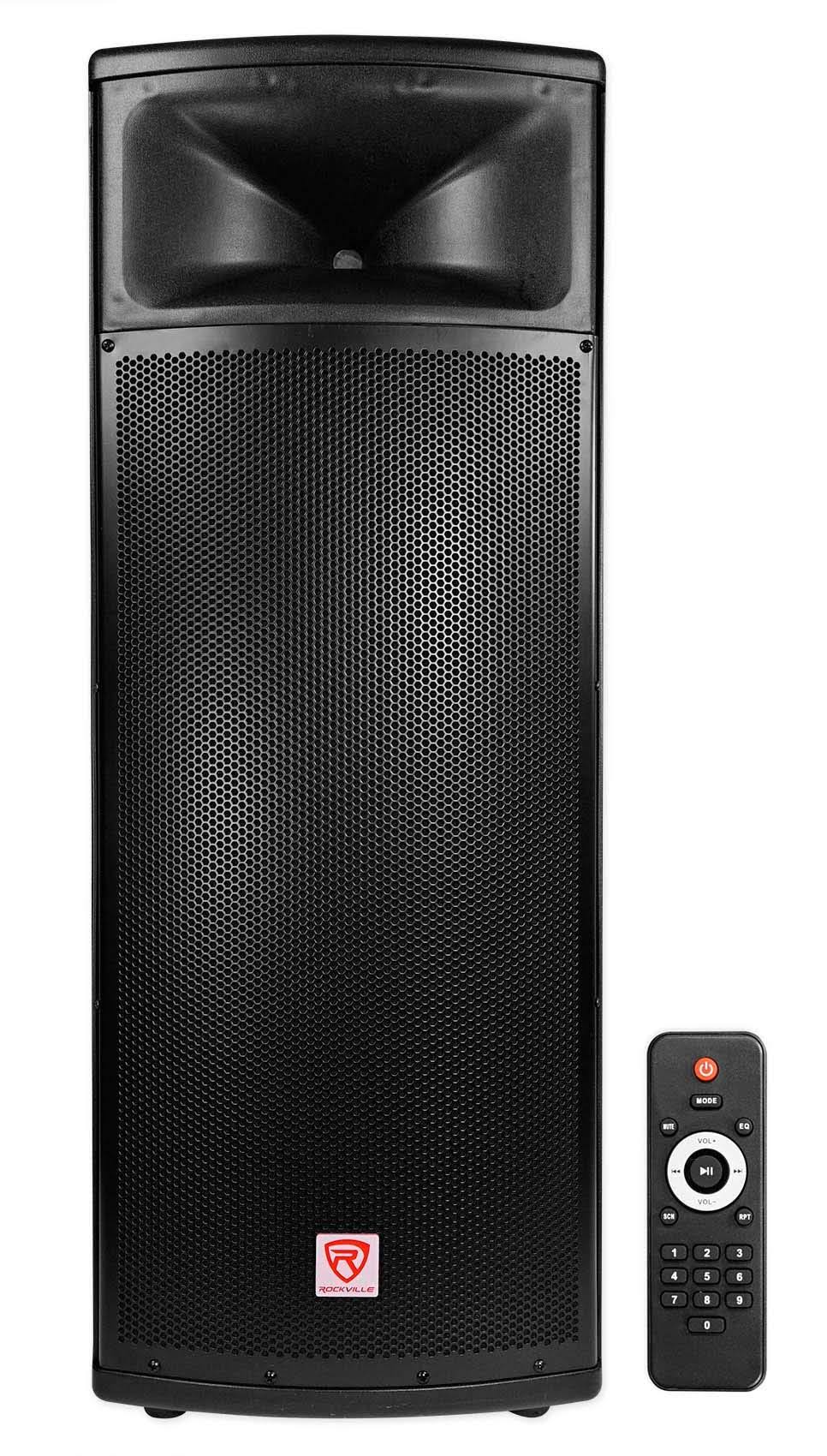 Rockville Bpa225 Dual 15 Powered Active 1500w Pro Dj Pa Speaker W Bl