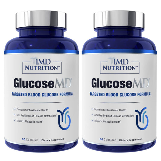 1md Nutrition Glucosemd - With Patented Cinnamon Extract Chromium Berberine | 60 Capsules (2-Pack)