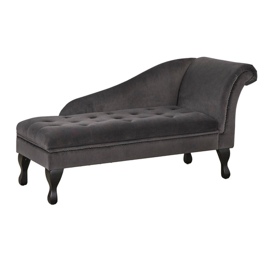 Simple Living Marcella Storage Chaise - Dark Gray