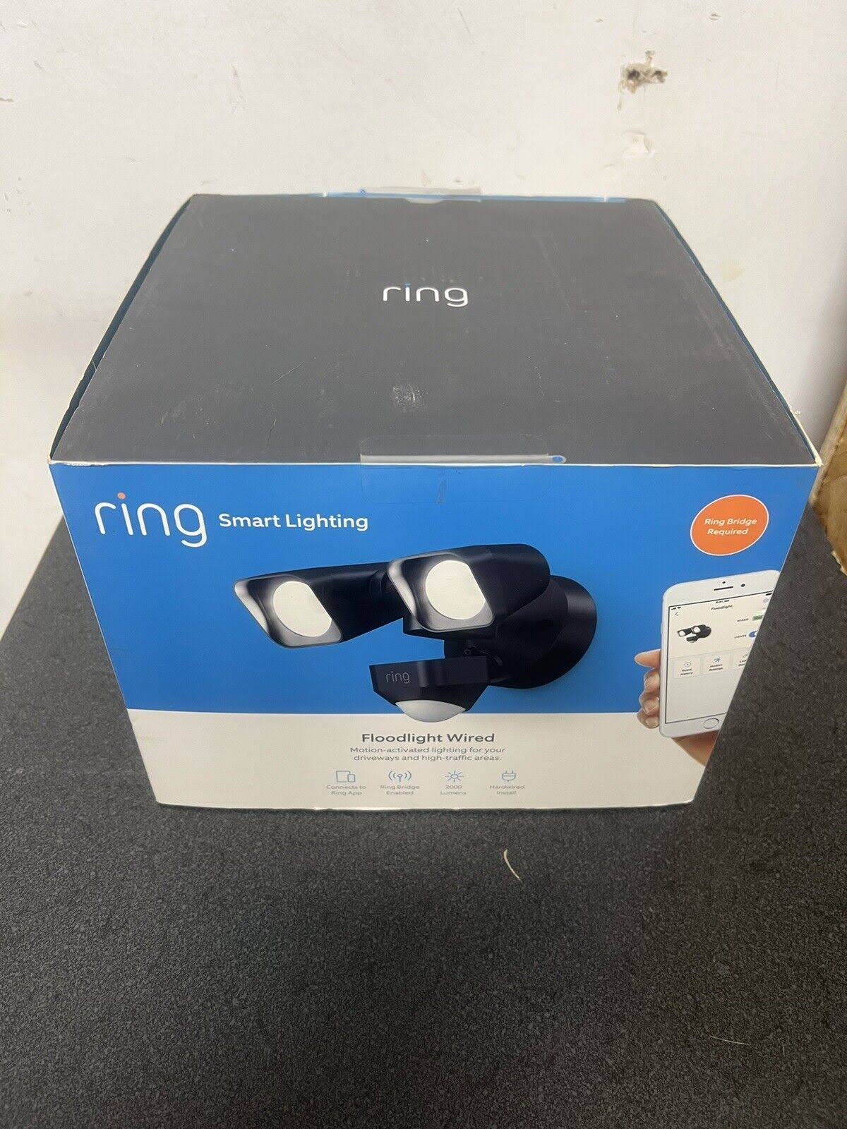 Ring Smart Lighting Black Floodlight (Wired)