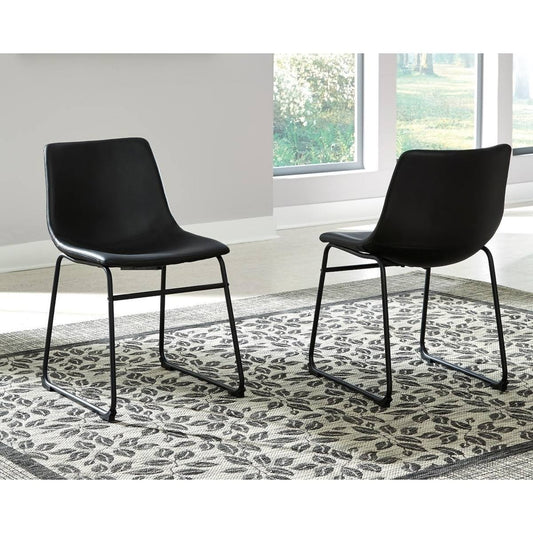 Porch & Den Reiser Black Upholstered Side Chair - Set Of 2 - N/A