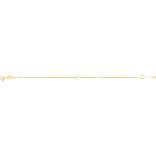 Moon & Meadow 14k Yellow Gold Initial Chain Bracelet - M