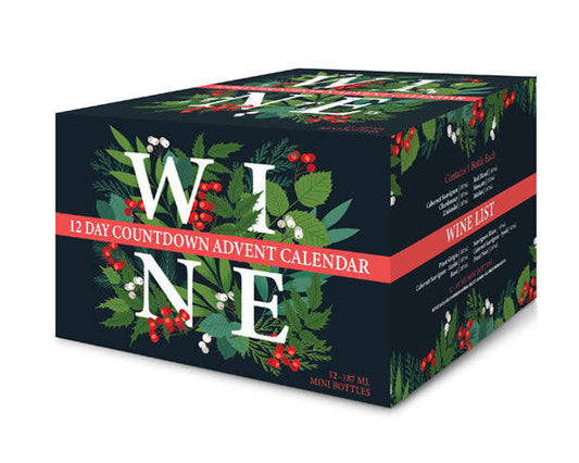 Tasting Sets Holiday Wine Advent Calendar - 24 Or 12 Days Of Joy (187 Ml), Holiday Christmas Bouquet Wine Advent Calendar - 12 Mini Bottles - 187 Ml