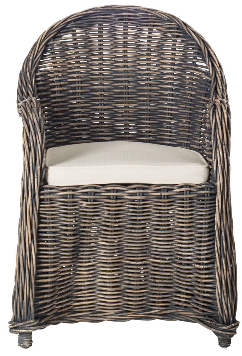 Safavieh Callista Black Wash Wicker Club Chair