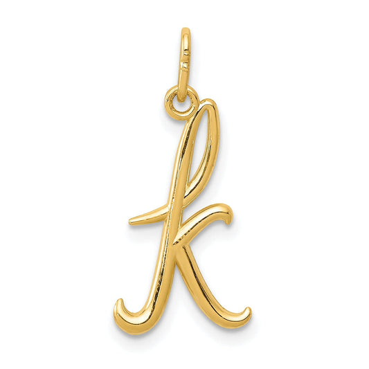 14k Yellow Gold Initial Charm