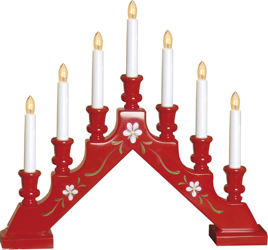 Star Trading 15485 - 15 X 17 7 Light Electric Red Decor Wooden Sara