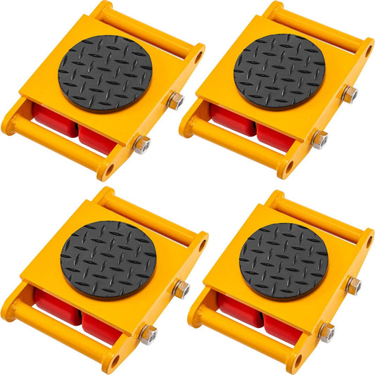 Vevor Machinery Movermachinery Skate Dolly6t, W/ 360 Rotation, 4pcs In Yellow