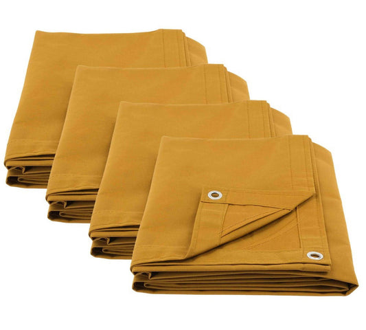 10 X 16 Canvas Tarp 12oz Heavy Duty Water Resistant Tan