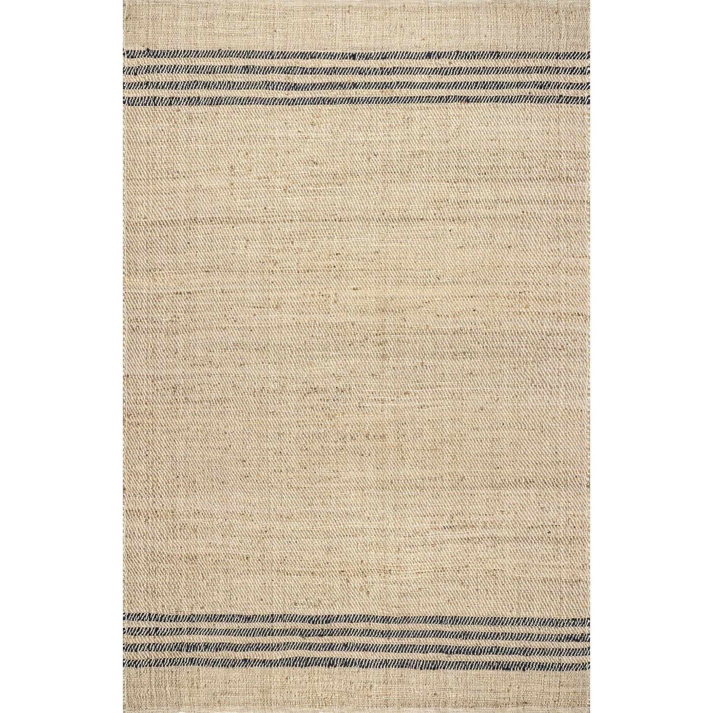 Nuloom Lauren Liess Meadow Striped Jute Natural 6 Ft. X 9 Ft. Area Rug