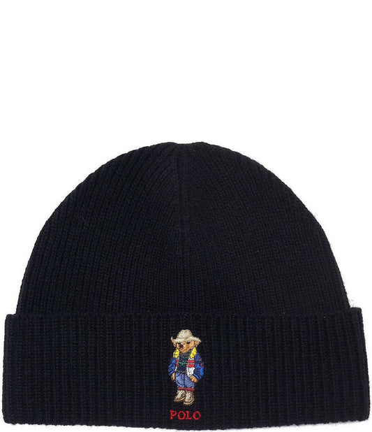 Polo Ralph Lauren Solid Holiday Bear Beanie - One Size