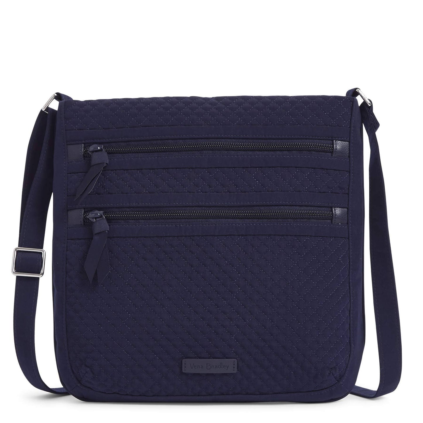 Vera Bradley Triple Zip Hipster Crossbody Bag In Classic Navy