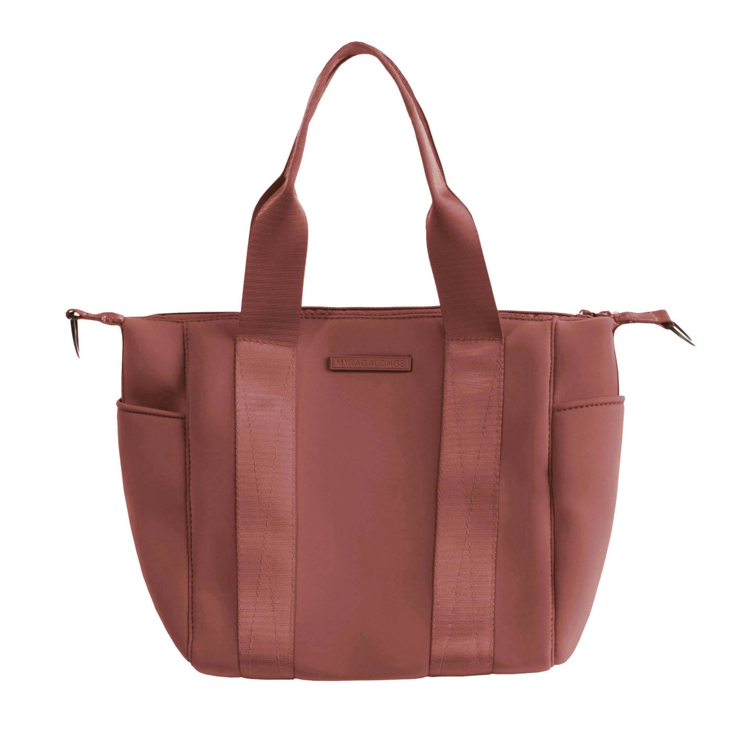 Mytagalongs Mini Commuter Neoprene Tote Bag - Everleigh Desert Rose - Brown