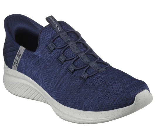 Skechers Men s Slip-Ins: Ultra Flex 3.0 - Right Away Sneaker | Size 10.5 Wide | Navy | Textile/Synthetic | Vegan | Machine Washable