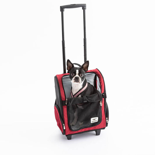 Snoozer Roll Around Travel Pet Carrier, Large / Red