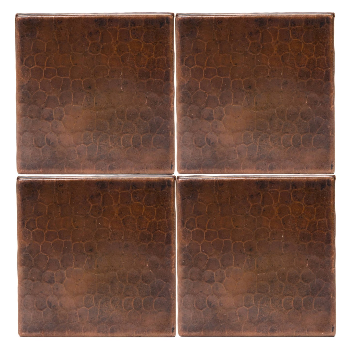 Premier Copper Products Hammered Copper Tile 4 X 4 - 4