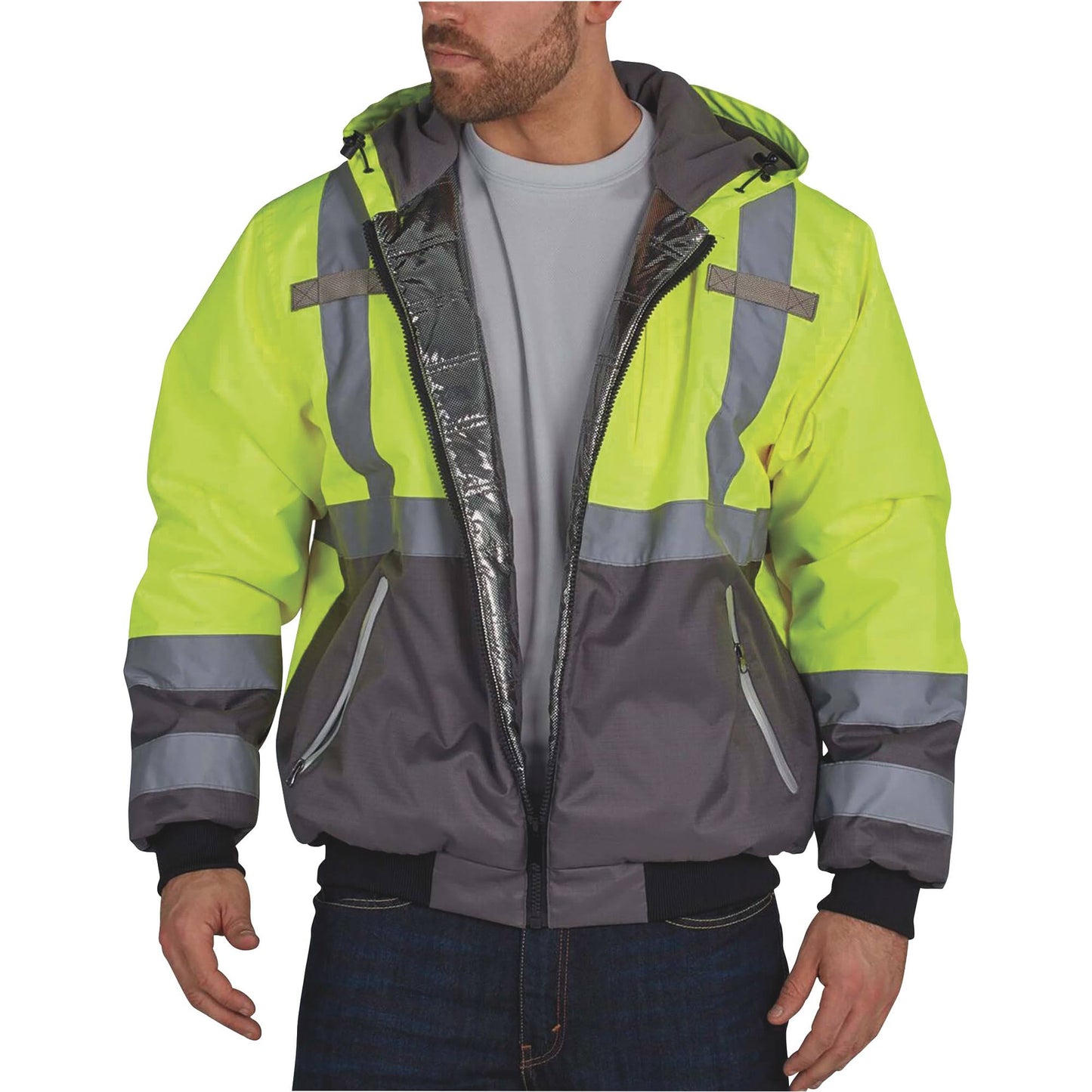 Uhv883 Men&S Hi-Vis Warm Up Bomber - Utility Pro Wear M / Yellow