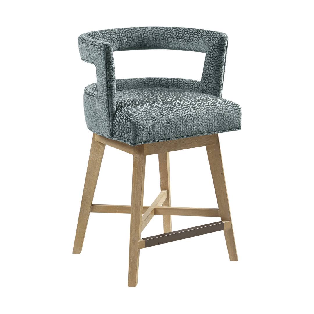 Tuck Open Back Swivel Counter Stool Brayden Studio Color: Cream