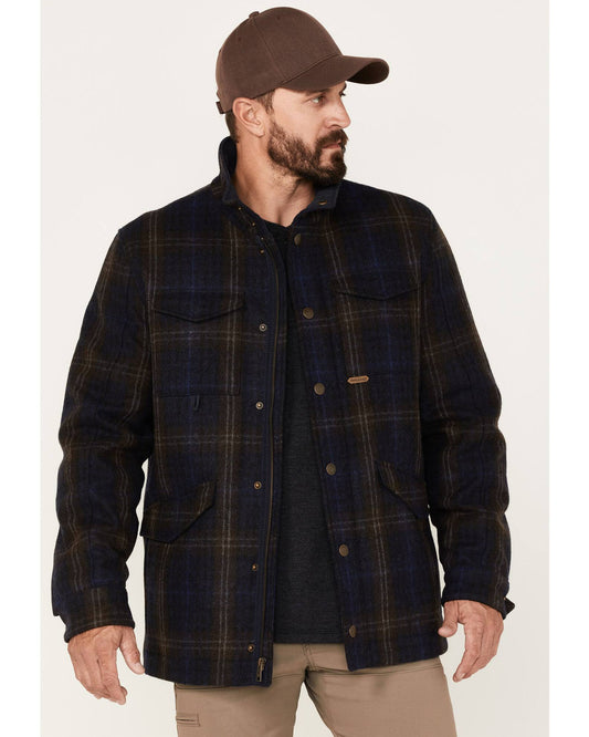 Powder River Outfitters Men s Full Snap Large Plaid Wool Jacket