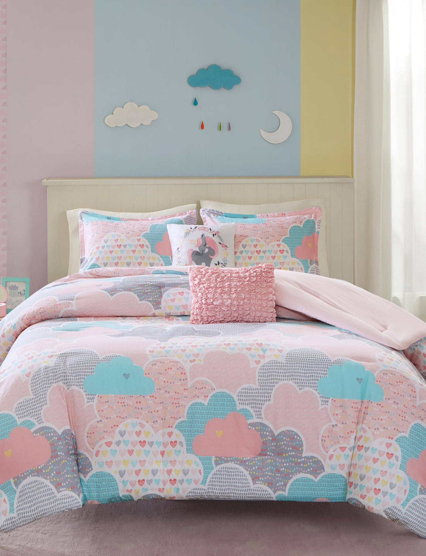 Urban Habitat Kids Cloud Cotton Printed Comforter Set Pink Full/Queen