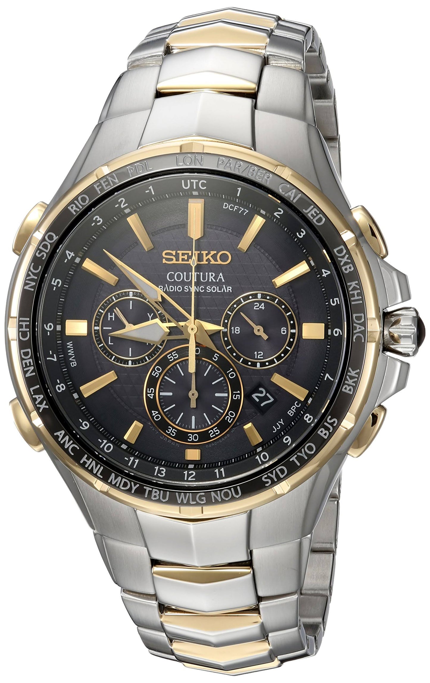 Seiko Men s Coutura Stainless Steel Solar Chronograph Watch - Ssg009, Silver