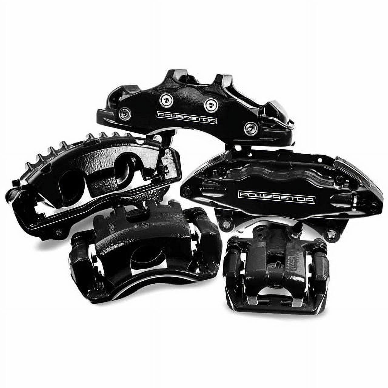 Power Stop Front Pair Of Black Powder Coated Calipers S2660blk