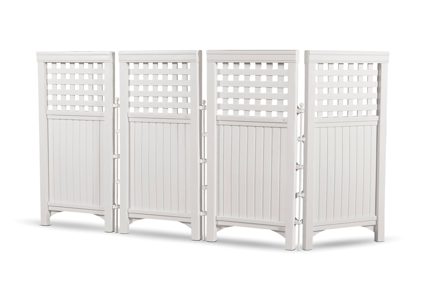 Suncast 4-Piece Lattice Outdoor Screen Enclosure Set, White