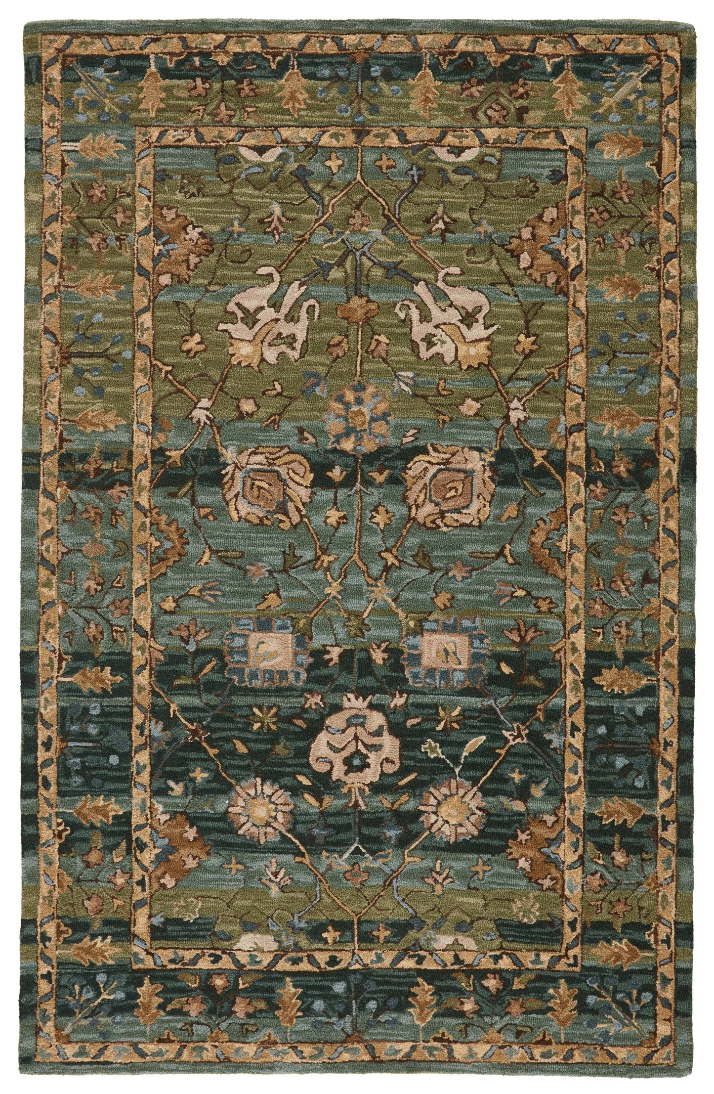 Vibe By Jaipur Living Ahava Green/Blue 5 Ft. X 8 Ft. Oriental Area Rug