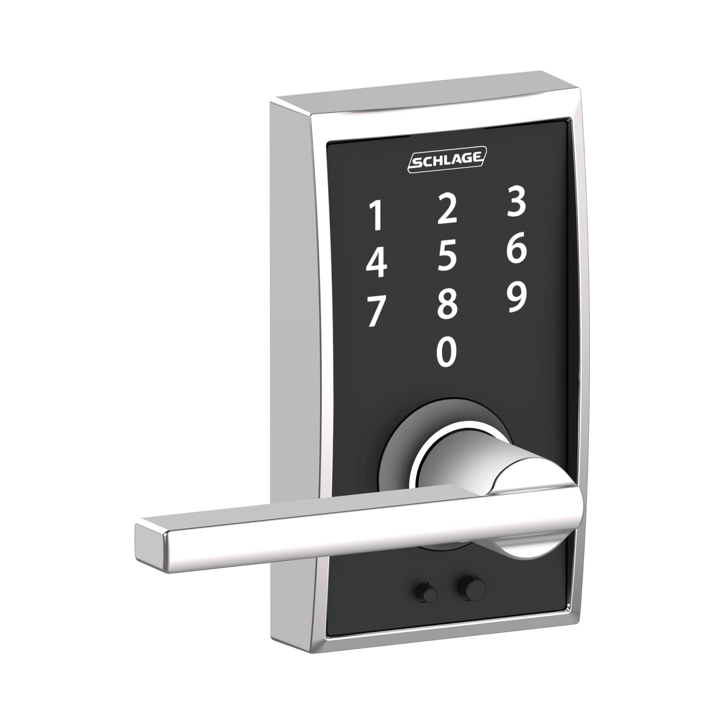 Schlage Fe695 Cen Lat 619 Century Touch Lock With Latitude Lever, Satin Nickel