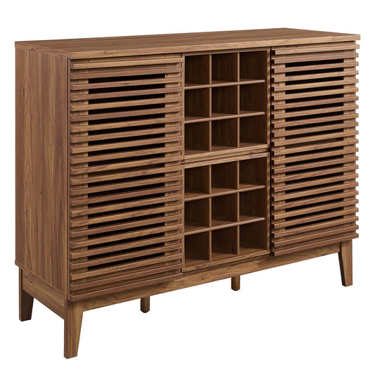 Modway Render Bar Cabinet - Walnut