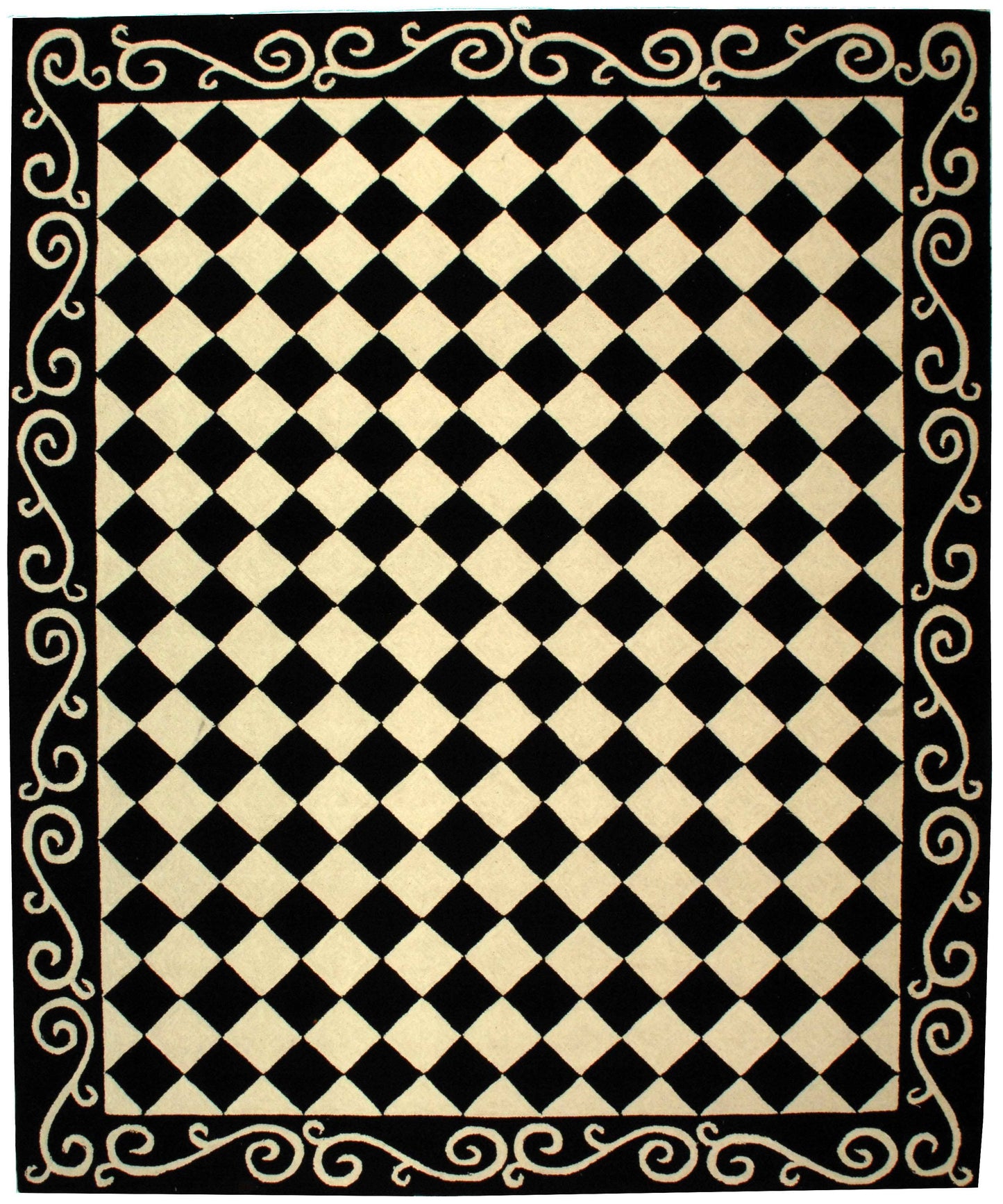 Safavieh Chelsea Hk711a 3 9 X 5 9 Black / Ivory Area Rug