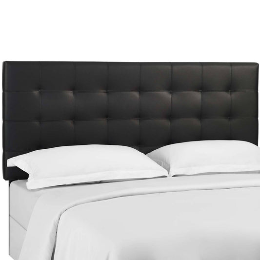 Modway Paisley Tufted King And California King Upholstered Faux Leather Headboard - Black