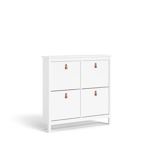 Tvilum Madrid 4 Drawer Shoe Cabinet, White