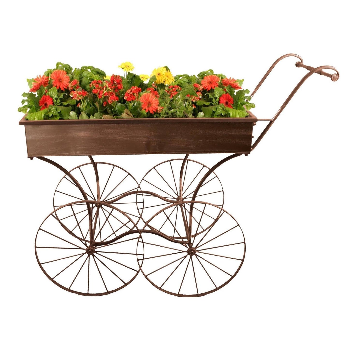 Wald Imports Push Metal Display Cart - Brown